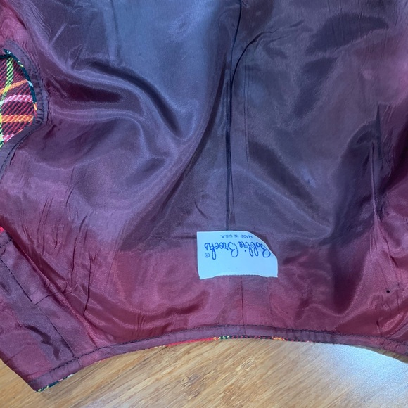 Vintage Bobbie Brooks Plaid Button-Up Vest/flare pant set approx size 8 - Picture 9 of 16